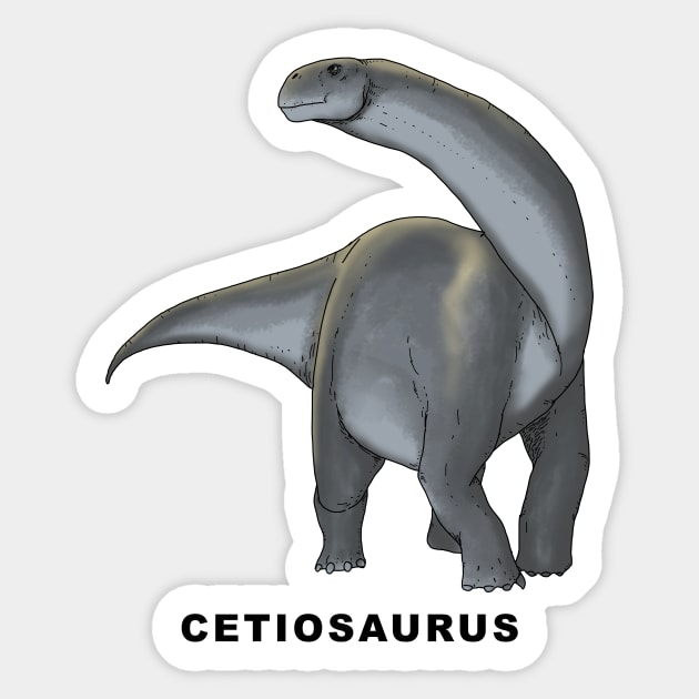 Cetiosaurus Sticker by lucamendieta